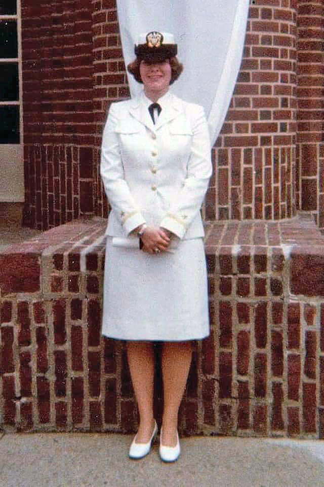 U.S. Navy veteran Martha Dorgan pictured here in her service dress whites during her time in active duty.